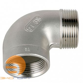 Угольник ВР-НР DN 3/8, PN20, нерж. сталь AISI316