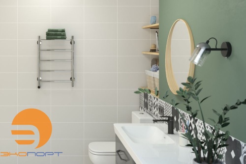 Полотенцесушитель электрический №30 П, 600х400 мм, хром,  Стилье