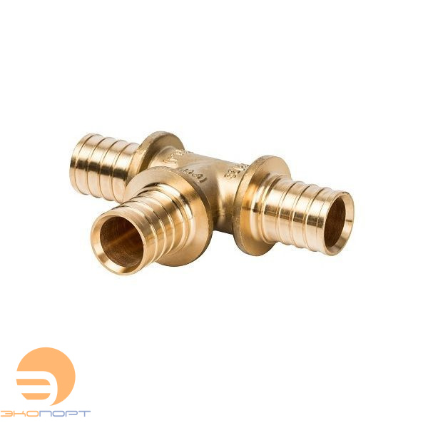 Тройник 16-16-16 латунь STOUT