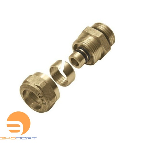 Соединитель свинчиваемый 16*2 G3/4" НР латунный KAN-therm