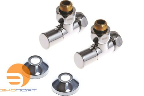 Кран угловой колпачок 3/4"х1/2" г/ш SMART/Компл ПАРА