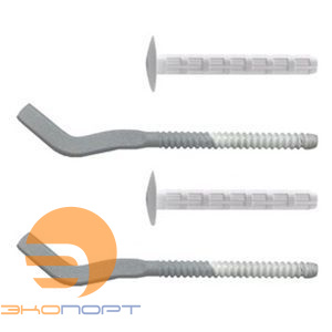 Набор плоских кронштейнов с дюбелями 7x170мм, серый (уп.=2шт.) Royal Thermo