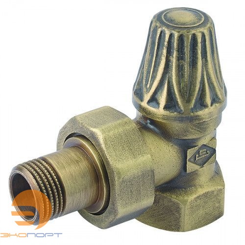 Вентиль латунный Artistic 1/2'F угловой нижний, бронза Carlo Poletti 