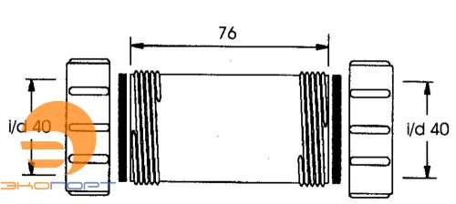 Муфта сдвижная Ду40х40, белый McAlpine