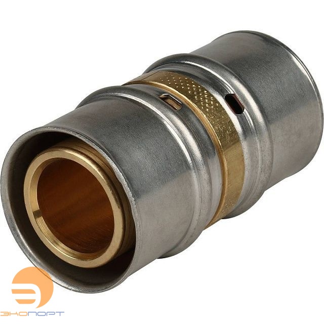 Муфта 32-32 латунь, пресс Stout