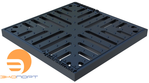 Решетка водоприемная Basic PB-28.28 снежинка чугунная ВЧ, кл.А