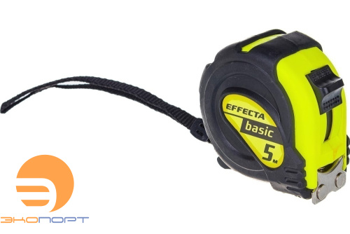 Рулетка  5м х 25мм, с магнитом, "Effecta" Basic КРЕПЕЖ