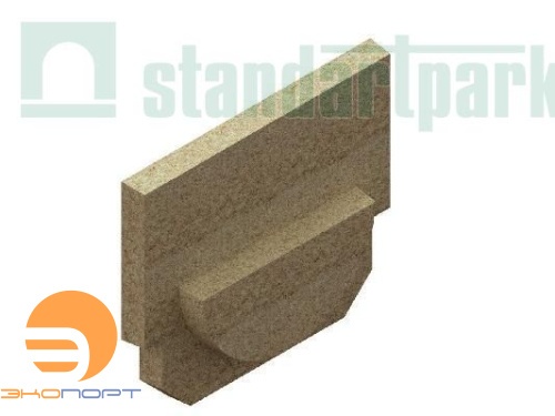 Заглушка торцевая полимербетонная ЗЛВ-10.14.10-П-П для лотка водоотводного полимербетонного