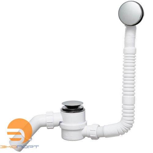 Сифон бутыл. хром (1 1/2"х40мм) перелив.L700хD34мм, реш. 70мм, пробка, H25мм, вых. 40/50мм McAlpine