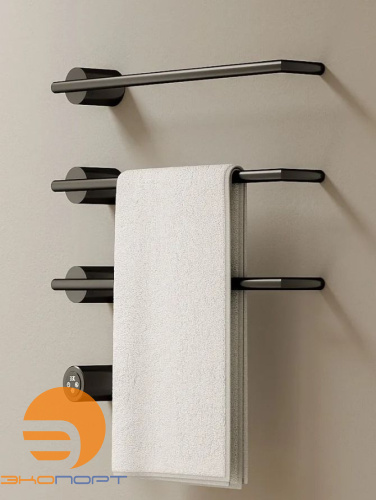 Полотенцесушитель электрический (встраиваемый) 520*506 с терморегулятором, цвет Графит, AQM