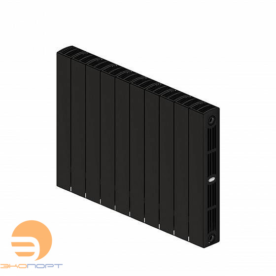 Радиатор биметаллический SUPReMO 350/90 14 секций боковое подкл. Rifar АНТРАЦИТ 