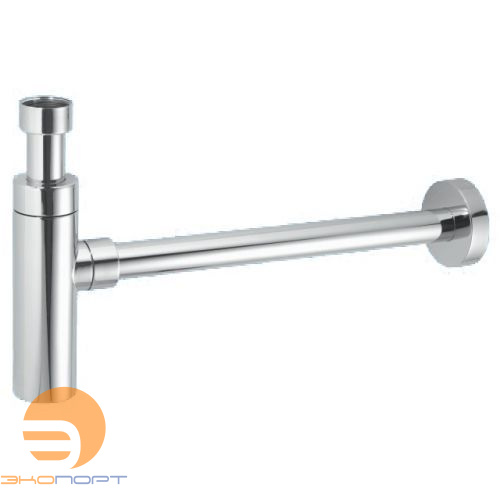 Сифон бутыл. (1 1/4"х32мм) б/выпуска с отв. труб. 32мм и отраж., вых. DN32мм,Хром McAlpine