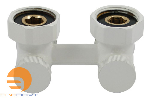 Узел нижнего подкл. G 3/4 х 3/4 угловой БЕЛЫЙ Standard Schlosser