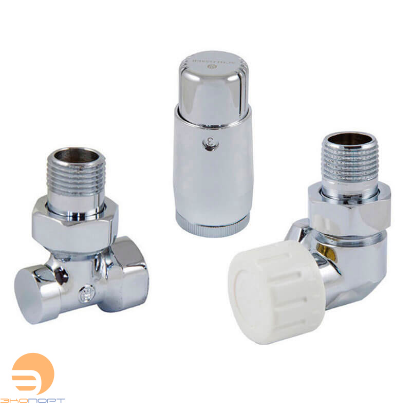 Комплект трехосевой правый,Хром,DN 15 GZ1/2 x GW1/2 с головкой Мини M30x1,5