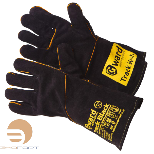 Краги из спилка черного цвета с широким раструбом р. 11 Track Black