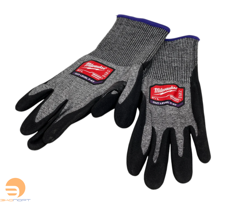 Перчатки защитные Cut level 6/F, 9/L, Milwaukee