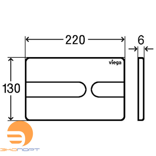 Модуль 3в1 для подвесного унитаза Prevista Dry 112см с подключением для унитаза-биде, хром, Viega