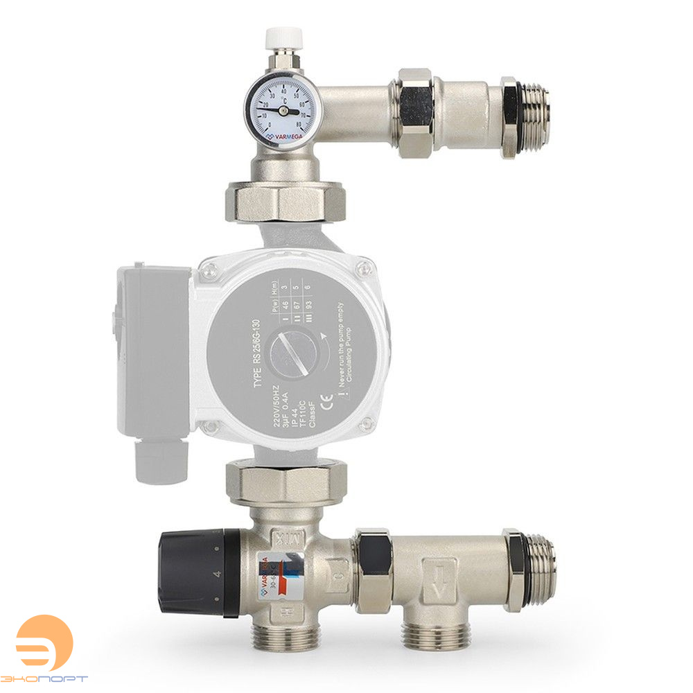 Узел насосно-смесительный c 3-х ходовым смесителем Varmix-3TMV без насоса Varmega