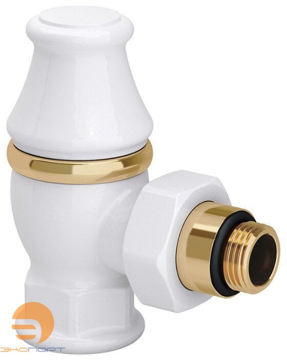 Вентиль 1/2"х3/4" нижний угловой, Белый, серия "Liberty"