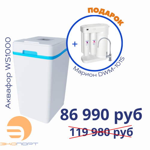 Умягчитель АКВАФОР WS1000+Автомат питьевой воды Аквафор Морион DWM-101S