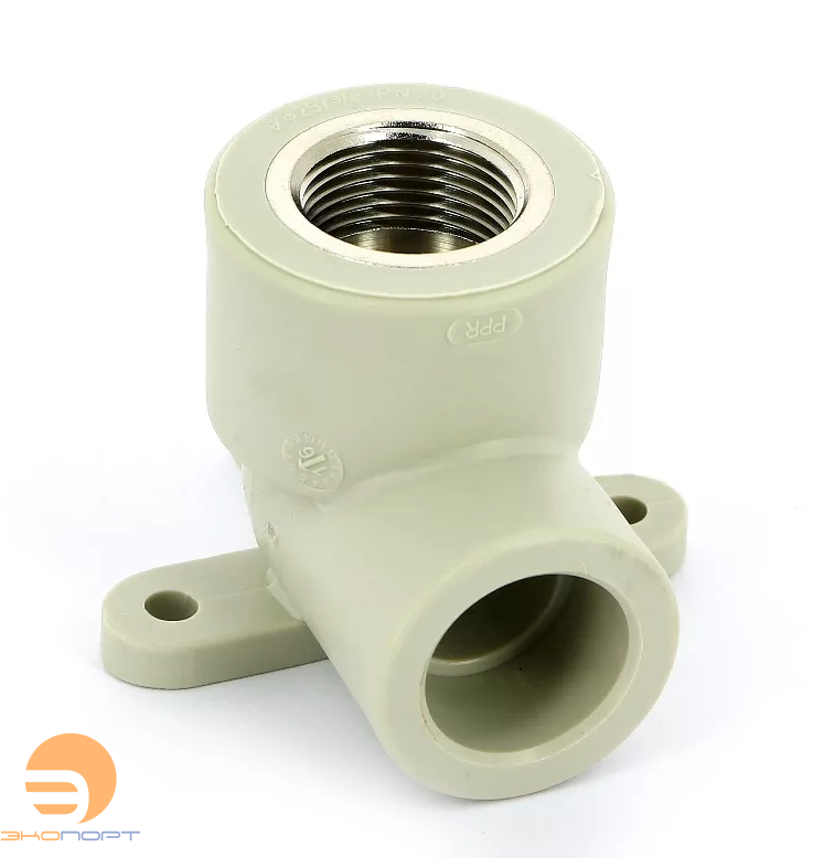 Отвод 25х3/4 90* с внутр. резьбой и крепл. PPR Ekoplastik