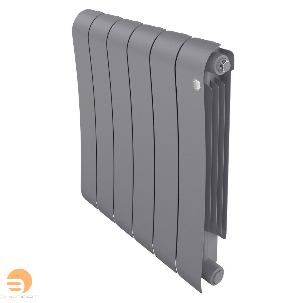 Радиатор биметаллический Infinity Silver Satin 500/87  6 секции (серый) Royal Thermo