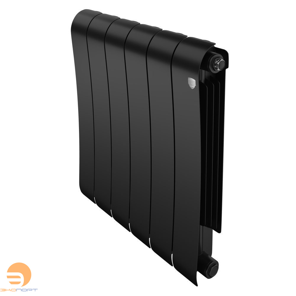 Радиатор биметаллический Infinity Noir Sable 500/87  6 секции (черный) Royal Thermo