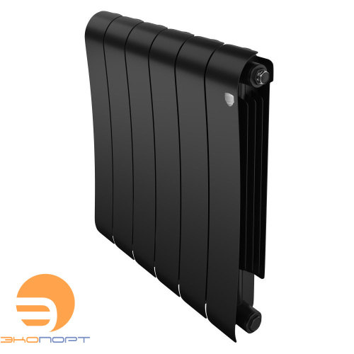 Радиатор биметаллический Infinity Noir Sable 500/87  6 секции (черный) Royal Thermo