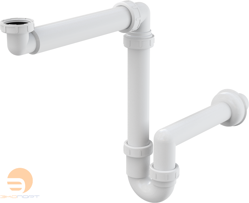 Сифон для умывальника, экономящий пространство с гайкой 11/4 Alcadrain