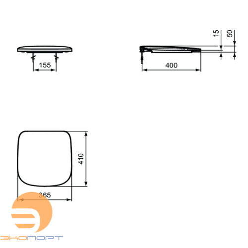 Сиденье с крышкой Esedra, дюропласт (soft close), IDEAL STANDARD