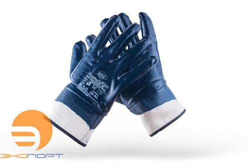 Перчатки нитриловые с манжетом-защитная крага, р.10 (XL) GM1012N-10 Petrol-K 