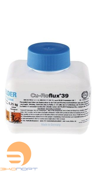 Флюс жидкий "Cu-Roflux 39" 250гр (банка с кисточкой, для мягкого припоя) Felder