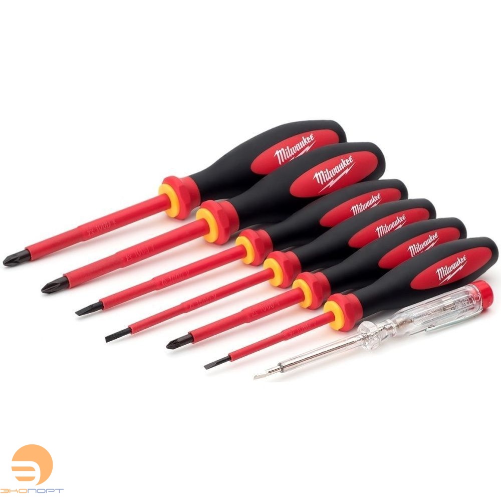 Набор отверток трехгранных VDE SL/PH/PZ + индикатор напр,Milwaukee