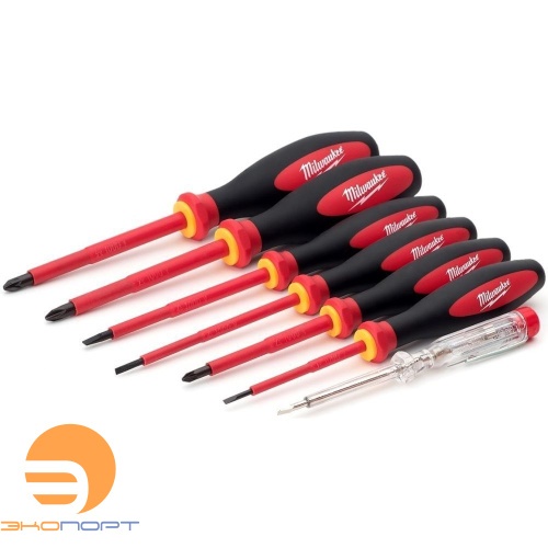 Набор отверток трехгранных VDE SL/PH/PZ + индикатор напр,Milwaukee