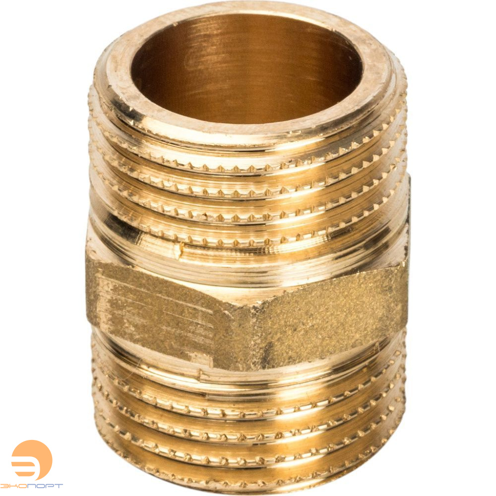 Ниппель НР-НР    1/2х1/2 (латунь) STOUT