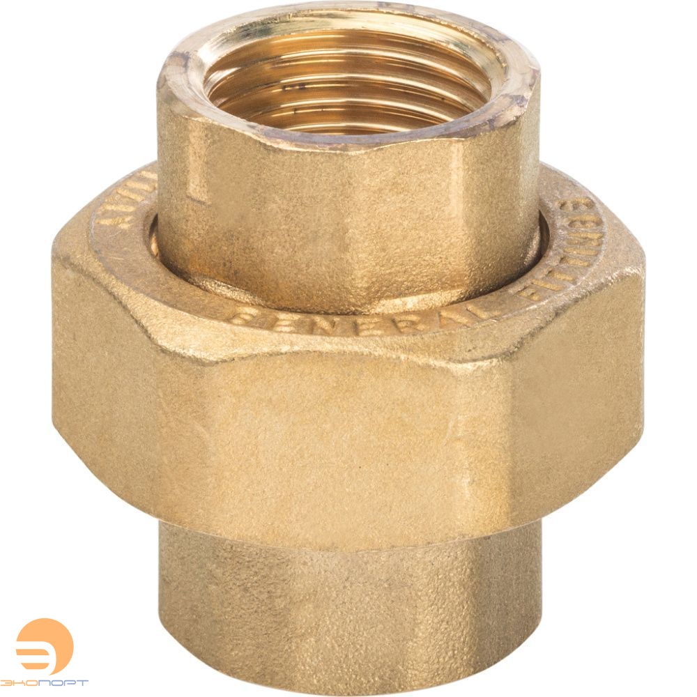 Сгон прямой (американка) 1/2" (латунь) ВВ STOUT