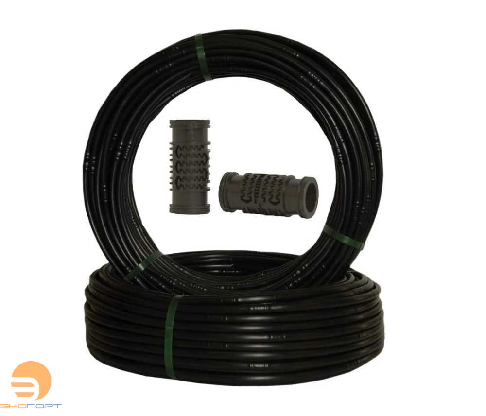 Трубка компенсированная 33 см 1,1мм расход 2.0 л/ч, чёрная Green Helper (бухта 100м)