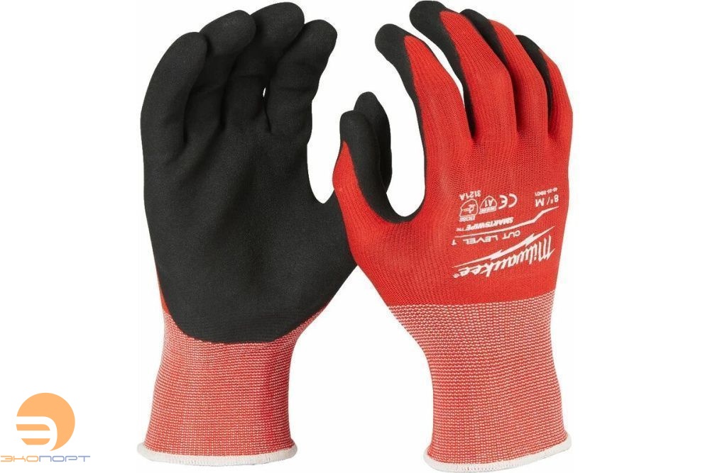 Перчатки защитные Cut level 1/A, 9/L, Milwaukee