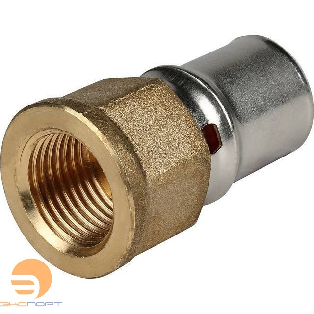 Муфта 20х1/2 ВР латунь пресс Stout