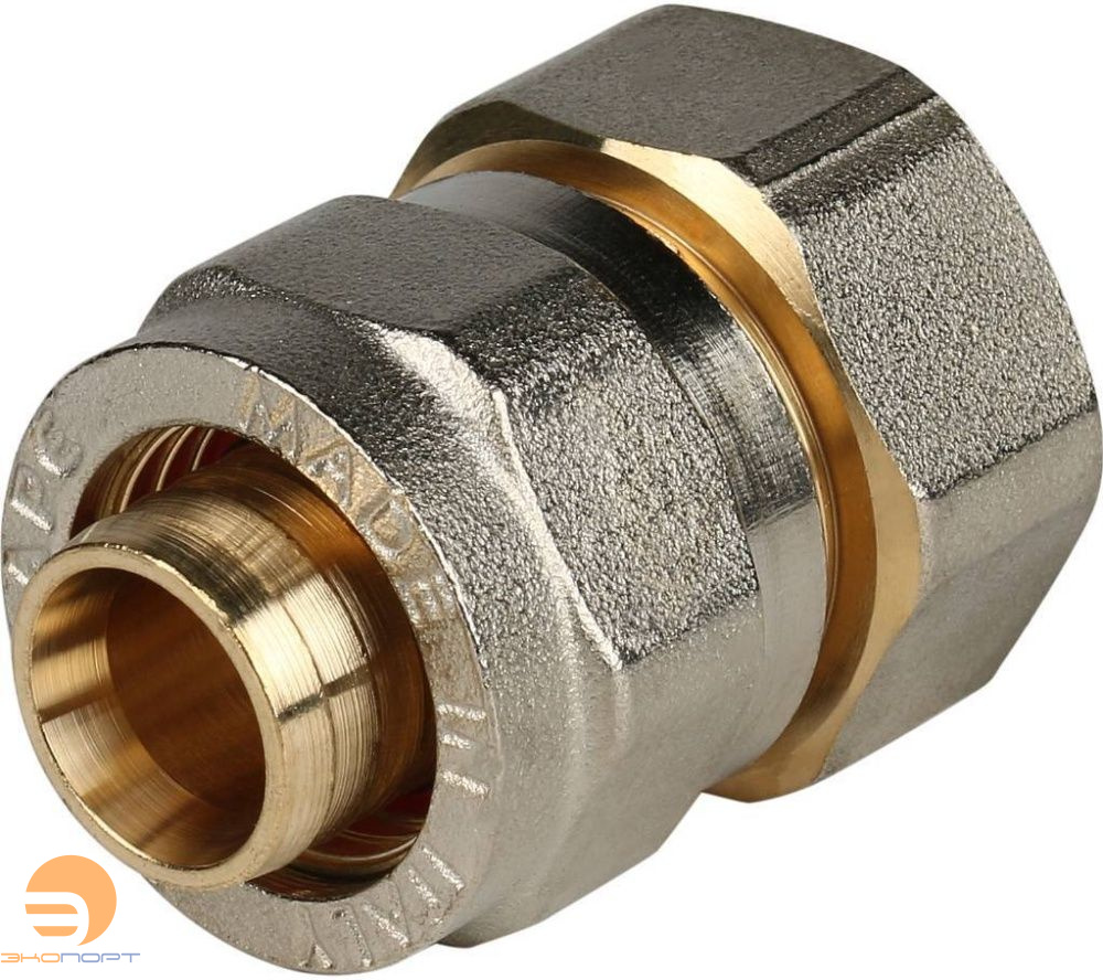Муфта ВР 20х3/4" латунь (обжим) Stout