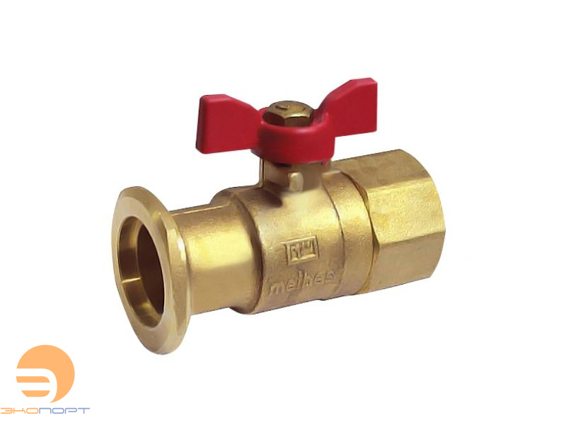 Кран шаровый запорный с фланцем под накидную гайку FL х ВР 1" для циркуляц. насосов