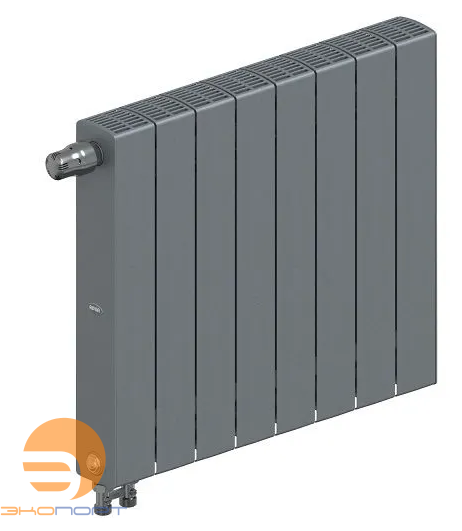 Радиатор биметаллический SUPReMO Ventil 500/90  8 секций (SVR) нижнее справа Rifar Титан 