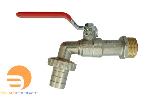 Кран шаровой BVR-CR DN20 PN10 с насадкой под шланг (-20C...+90C), латунь CW602N, Ридан