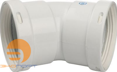 Элемент дымохода отвод 45° м/м DN80 (алюминий) STOUT