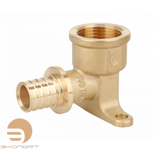 Угольник настенный с креплением 16-1/2 ВР латунь Gappo