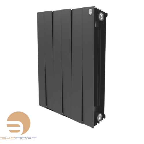 Радиатор биметаллический PianoForte Noir Sable 500/100   6 секций Royal Thermo
