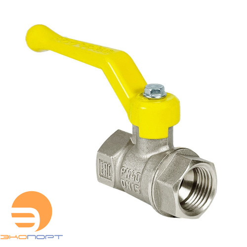 Кран шаровый для газа ВВ 1" никель STANDART N/P 59 рычаг Valfex