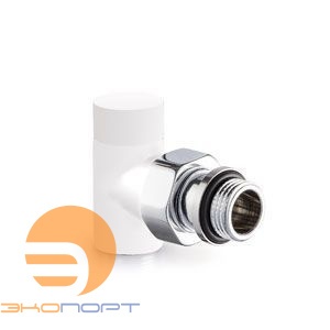 Клапан запорный угловой, 1/2" цвет белый+хром SR Rubinetterie