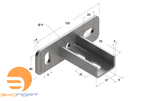 Фланец седельный поперечный 28 4F2, Termoclip