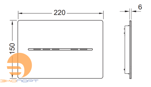 Клавиша TECEsolid, с бесконтактной активацией, 12 В, белый глянцевый, TECE Клавиша TECEsolid, с бесконтактной активацией, 12 В, белый глянцевый, TECE